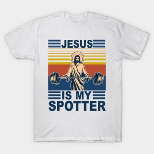 Fitness Jesus Is My Spotter Vintage T-Shirt
